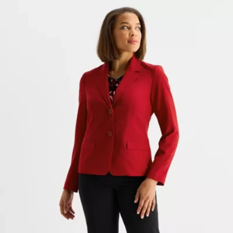 Black Label by Evan-Picone Womens Classic Fit Suit Jacket