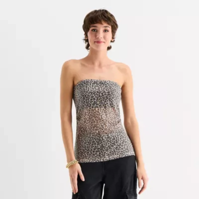 Forever 21 Womens Juniors Sequin Tube Top