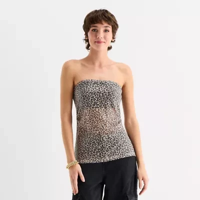 Forever 21 Womens Juniors Sequin Tube Top