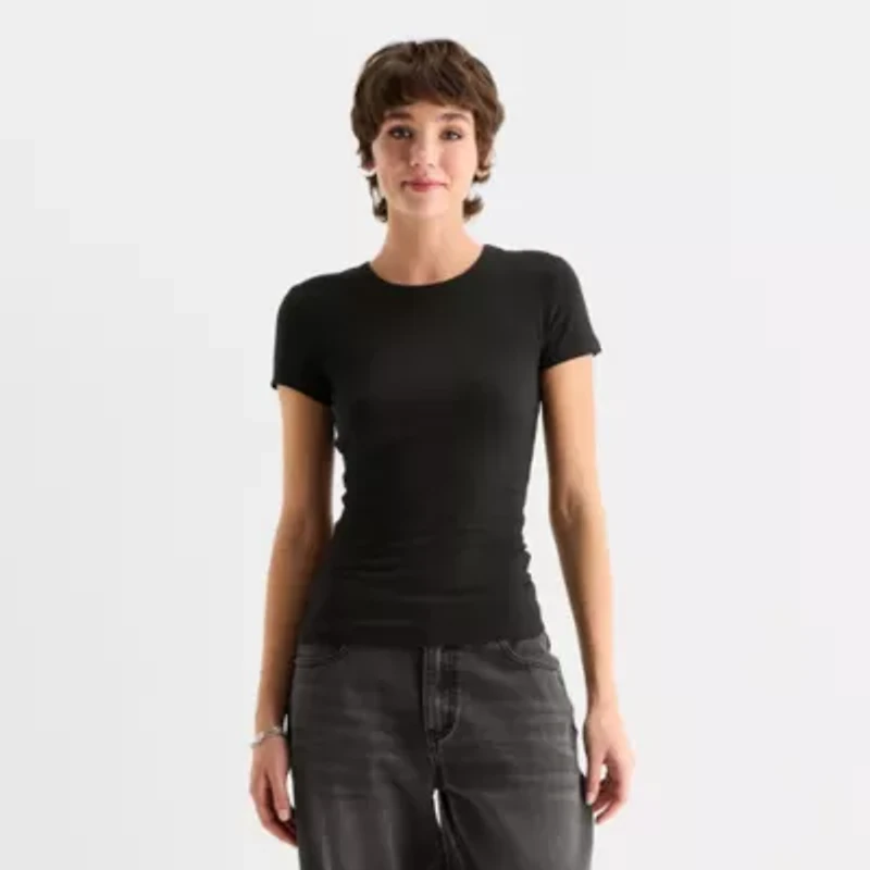 Forever 21 Womens Juniors Crew Neck Short Sleeve T-Shirt