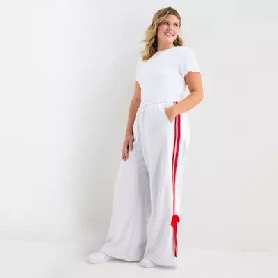 Forever 21 Womens Juniors Plus Wide Leg Pull-On Pant