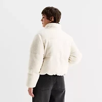 Forever 21 Womens Juniors Heavyweight Teddy Sherpa Jacket