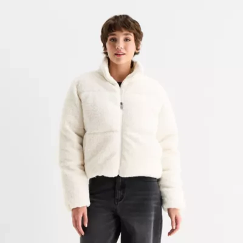Forever 21 Womens Juniors Heavyweight Teddy Sherpa Jacket