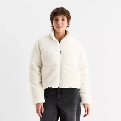 Forever 21 Womens Juniors Heavyweight Teddy Sherpa Jacket