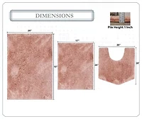 Home Weavers Inc Element 3-pc. Bath Rug Set