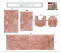 Home Weavers Inc Element 5-pc. Bath Rug Set
