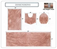 Home Weavers Inc Element 4-pc. Bath Rug Set