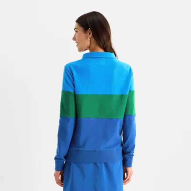 St. John's Bay Womens Mock Neck Long Sleeve Sweatshirt