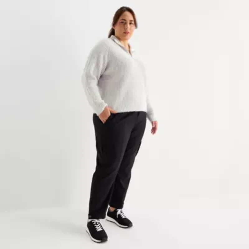 Stylus Plus Womens Mock Neck Long Sleeve Pullover Sweater