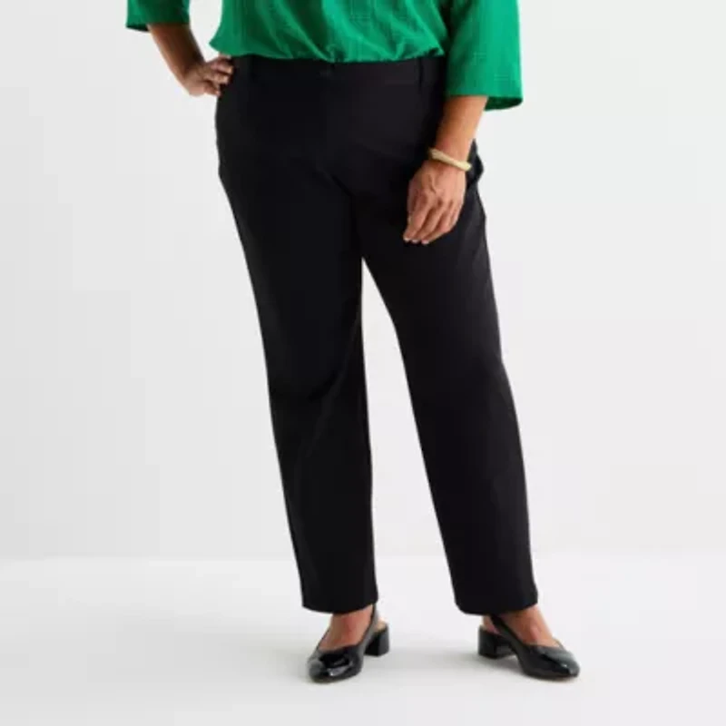 Liz Claiborne Womens Plus Slim Pant