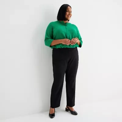 Liz Claiborne Womens Plus Slim Pant