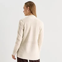 Liz Claiborne Womens Long Sleeve Open Front Tall Cardigan