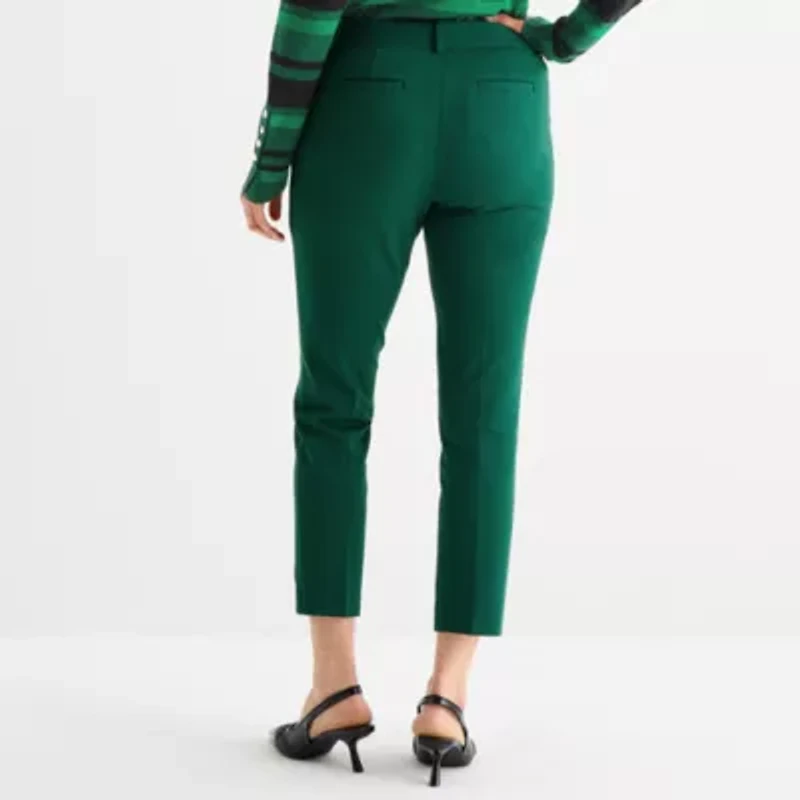Liz Claiborne Emma Ponte Womens Tall Ankle Mid Rise Pant