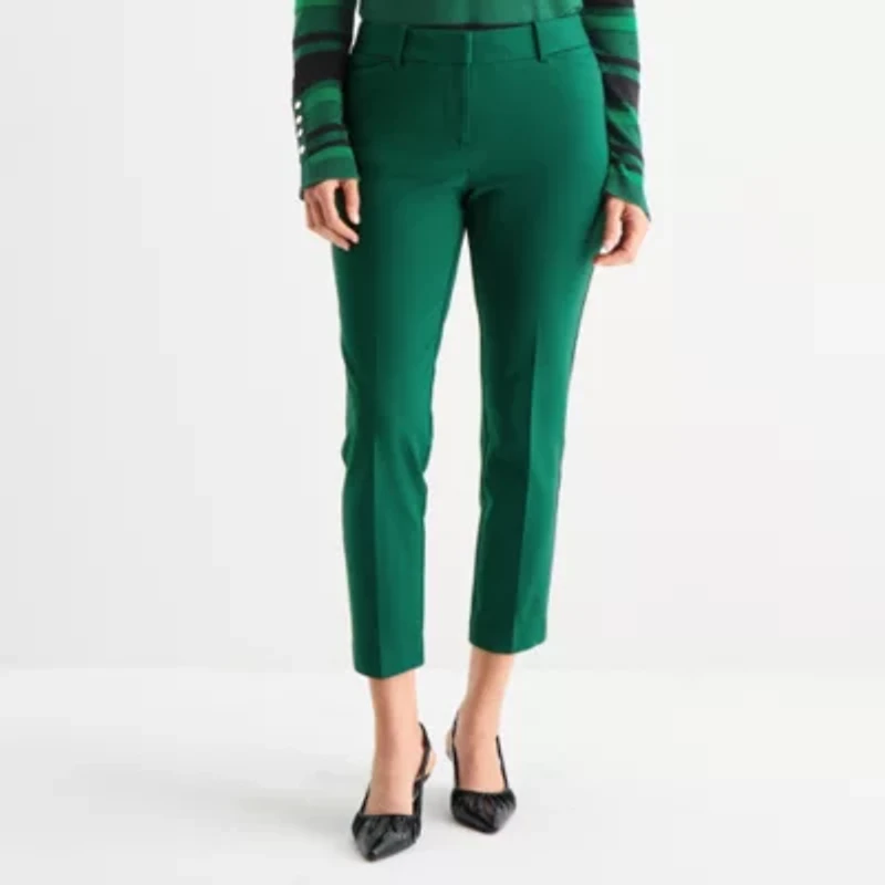 Liz Claiborne Emma Ponte Womens Tall Ankle Mid Rise Pant