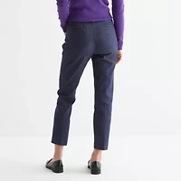 Liz Claiborne Emma Denim Womens Stretch Fabric Ankle Mid Rise Pant