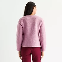Liz Claiborne Womens Petite Lightweight Overcoat