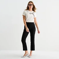 Liz Claiborne Womens Crew Neck Short Sleeve T-Shirt