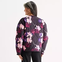 Liz Claiborne Womens Plus Lightweight Quilted Jacket