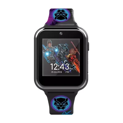 Black Panther Marvel Boys Black Smart Watch Avg4608jc