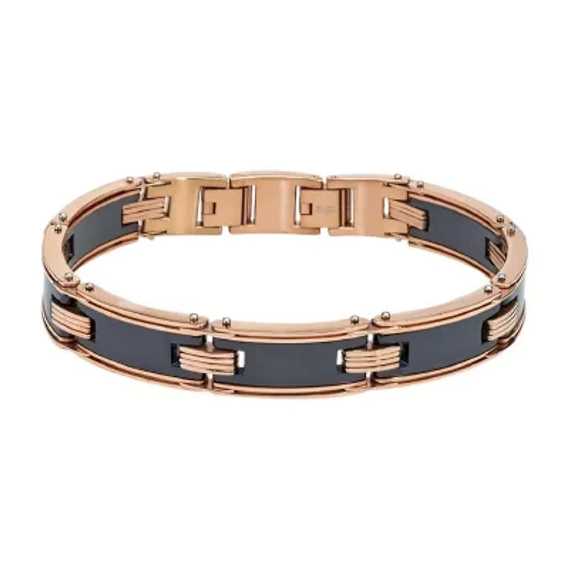 8 1/2 Inch Mens Stainless Steel Link Bracelet