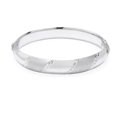 Womens Sterling Silver Bangle Bracelet