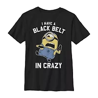 Little & Big Kid Boys Crew Neck Short Sleeve Regular Fit Minions Graphic T-Shirt