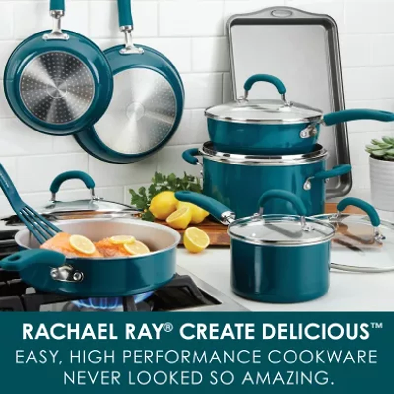 Rachael Ray Create Delicious 13-pc. Aluminum Non-Stick Cookware Set