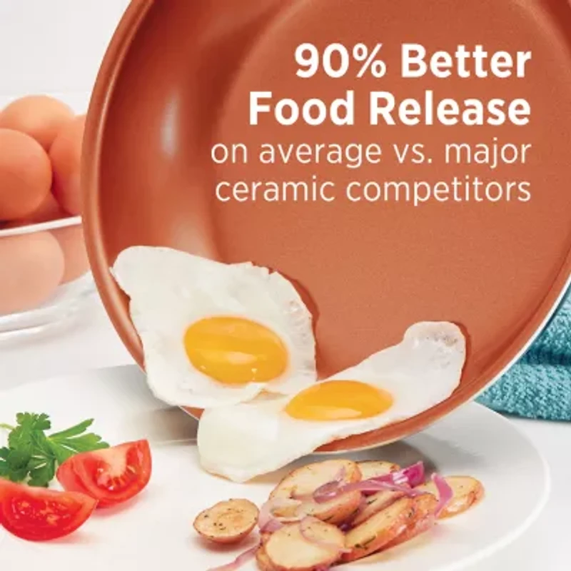 Farberware Glide Copper Ceramic 10-pc. Nonstick Cookware Set