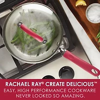 Rachael Ray Create Delicious 9.5" Non-Stick Deep Skillet with Lid