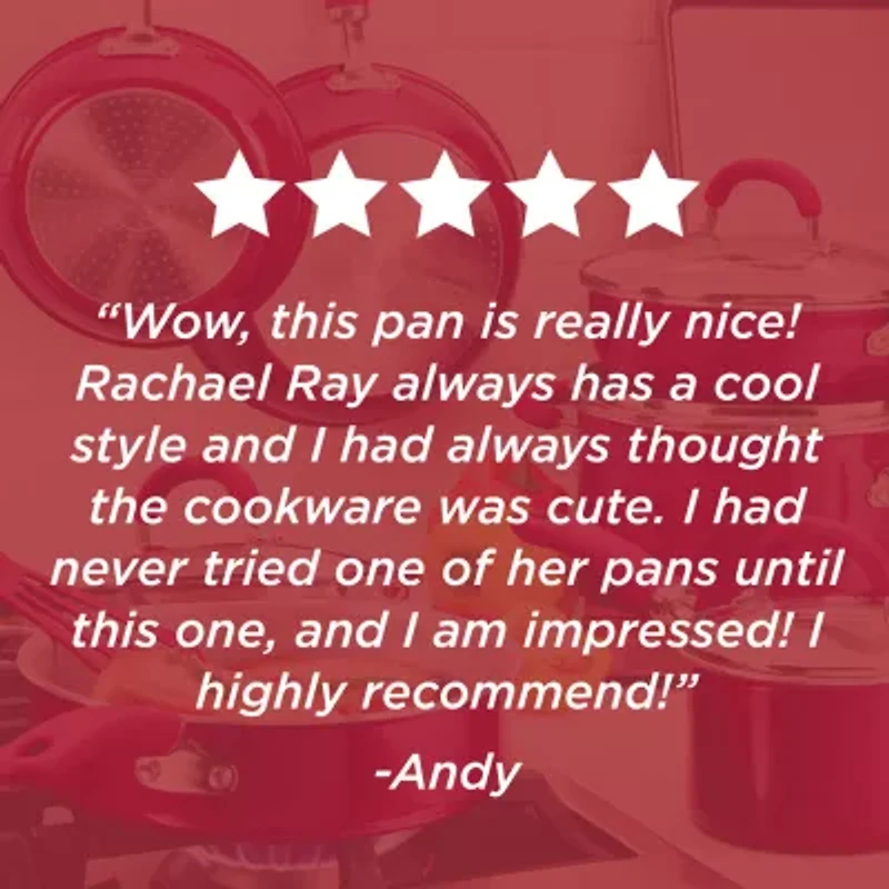 Rachael Ray Create Delicious 9.5" Non-Stick Deep Skillet with Lid