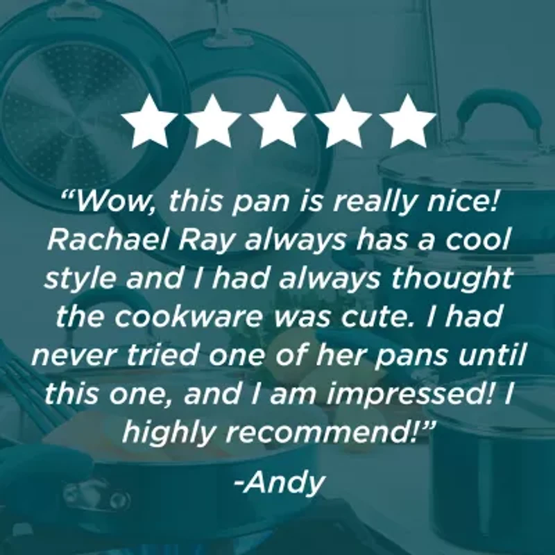 Rachael Ray Create Delicious 9.5" Non-Stick Deep Skillet with Lid