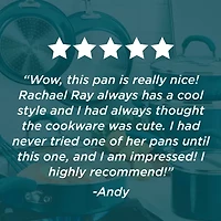 Rachael Ray Create Delicious 9.5" Non-Stick Deep Skillet with Lid