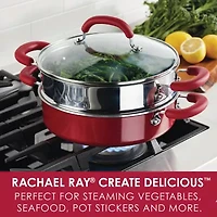 Rachael Ray Create Delicious 3-Pc. Aluminum Non-Stick Steamer with Insert