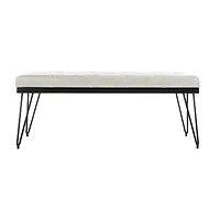 Marcella Faux Leather Accent Bench