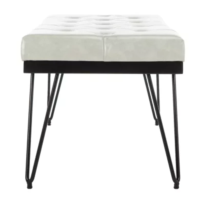 Marcella Faux Leather Accent Bench