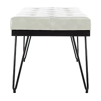 Marcella Faux Leather Accent Bench