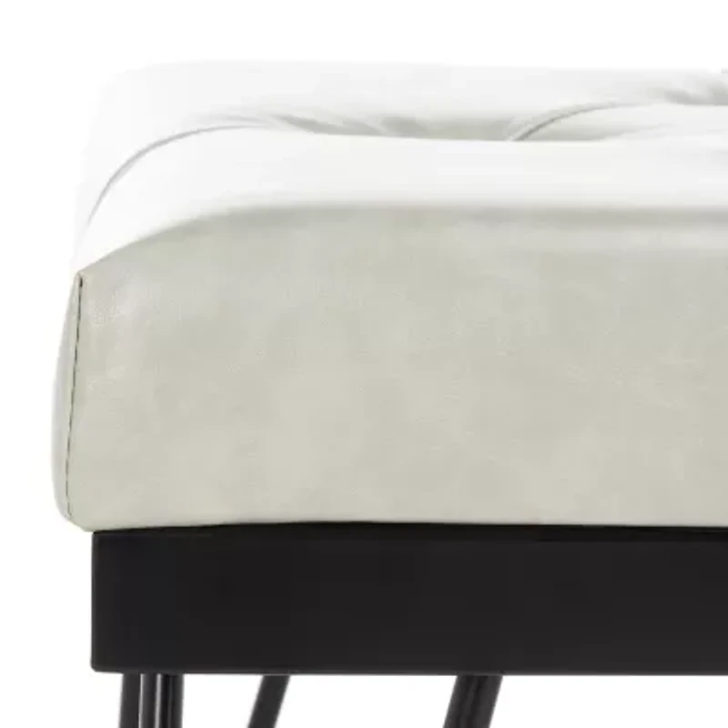 Marcella Faux Leather Accent Bench