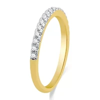 (H-I / I1) Womens 1/4 CT. T.W. Lab Grown White Diamond 10K Gold Wedding Band