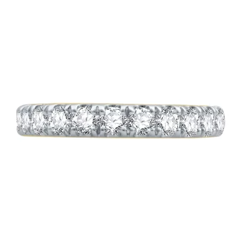 (H-I / I1) Womens 3MM 1 CT. T.W. Lab Grown White Diamond 10K Gold Wedding Band