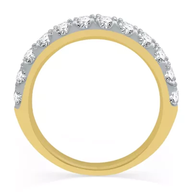 (H-I / I1) Womens 3MM 1 CT. T.W. Lab Grown White Diamond 10K Gold Wedding Band