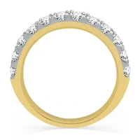 (H-I / I1) Womens 3MM 1 CT. T.W. Lab Grown White Diamond 10K Gold Wedding Band