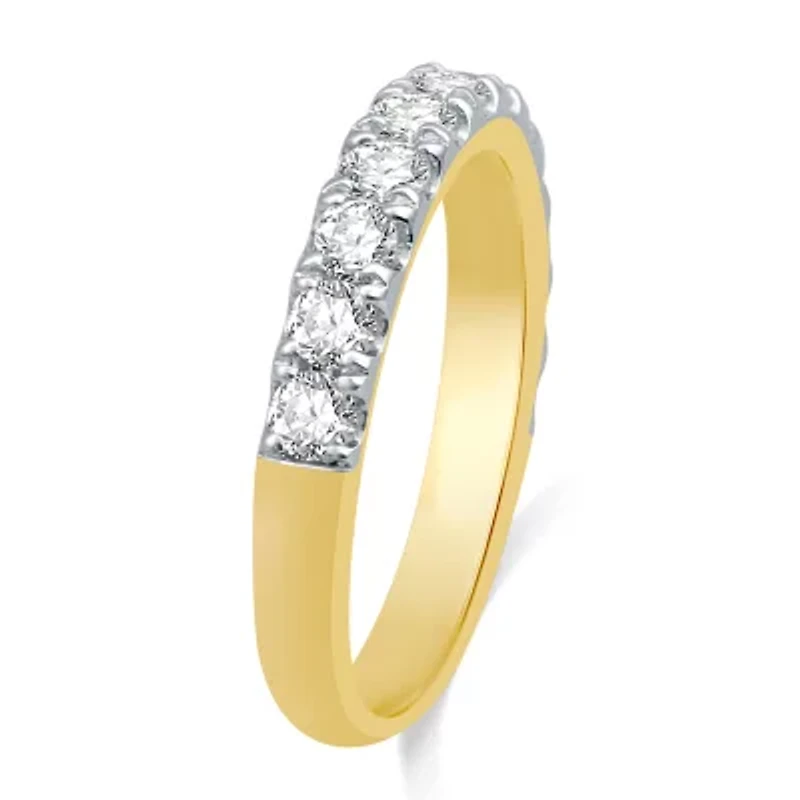 (H-I / I1) Womens 3MM 1 CT. T.W. Lab Grown White Diamond 10K Gold Wedding Band