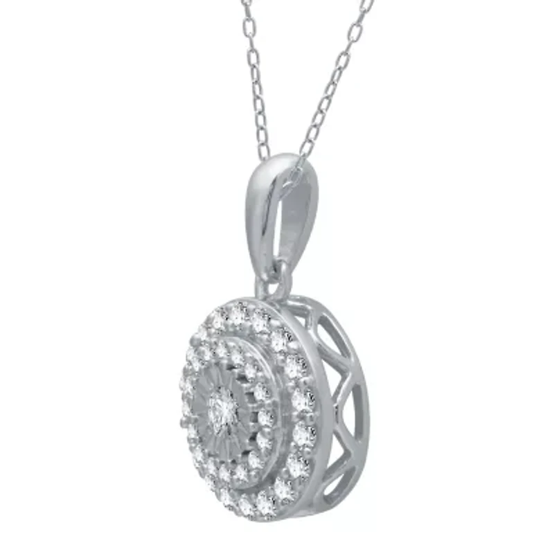 (H-I / I1) Womens 1 CT. T.W. Lab Grown White Diamond 10K White Gold Round 2-pc. Jewelry Set