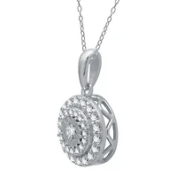 (H-I / I1) Womens 1 CT. T.W. Lab Grown White Diamond 10K White Gold Round 2-pc. Jewelry Set