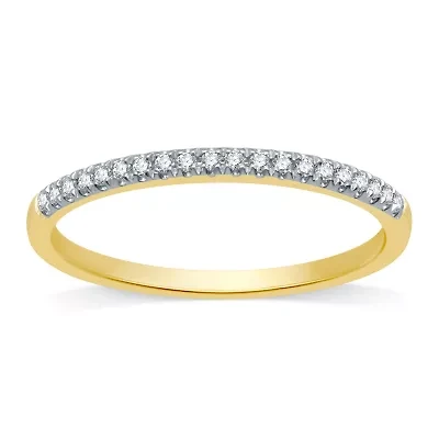(H-I / I1) Womens 1/10 CT. T.W. Lab Grown White Diamond 10K Gold Wedding Band