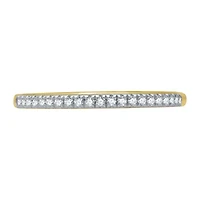 (H-I / I1) Womens 1/10 CT. T.W. Lab Grown White Diamond 10K Gold Wedding Band