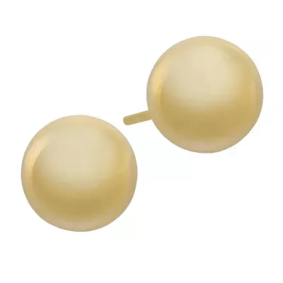 Silver Reflections 14K Gold Over Brass 11.5mm Stud Earrings