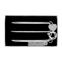 Mixit Silver Tone Womens 3-pc. White Bracelet Set