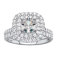DiamonArt® Womens CT. T.W. White Cubic Zirconia 10K Gold Square Bridal Set