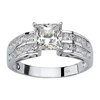 DiamonArt® Womens 2 /2 CT. T.W. White Cubic Zirconia 10K Gold Square Engagement Ring